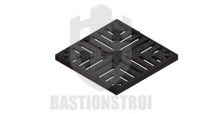 Решетка водоприемная Basic РВ-28.28-снеж.-ВЧ-кл. A 3334 Снежинка высокопрочный чугун ВЧ-50 (ячеистая