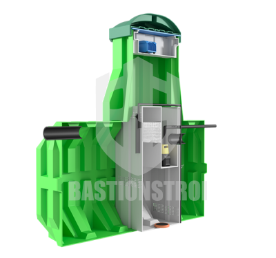 Система биологической очистки Ergobox  4 PR в комплекте с сигнализацией и дренажным насосом2