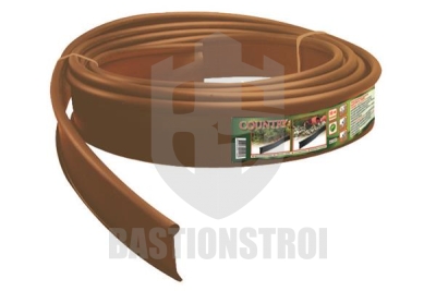 Бордюр пластиковый коричневый Б-1000.10.02-ПП KANTA (длина 10 метров) 82552-К