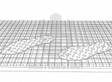 Накладка "СЛЕД" к Решетке стальной с ячейкой 33х11 Правый