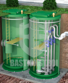 Многокорпусная канализационная насосная станция BastionStroi 2 камеры