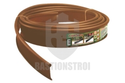 Бордюр пластиковый коричневый Б-1000.10.02-ПП KANTA (длина 10 метров) 82552-К