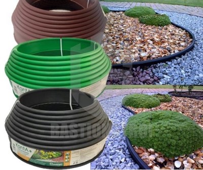 Бордюр пластиковый коричневый Б-1000.10.02-ПП KANTA (длина 10 метров) 82552-К